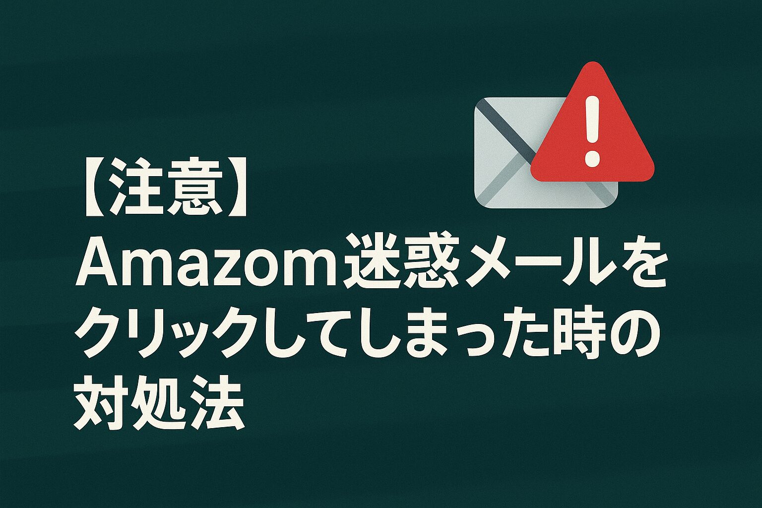 【注意】Amazon迷惑メールをクリックしてしまった時の対処法