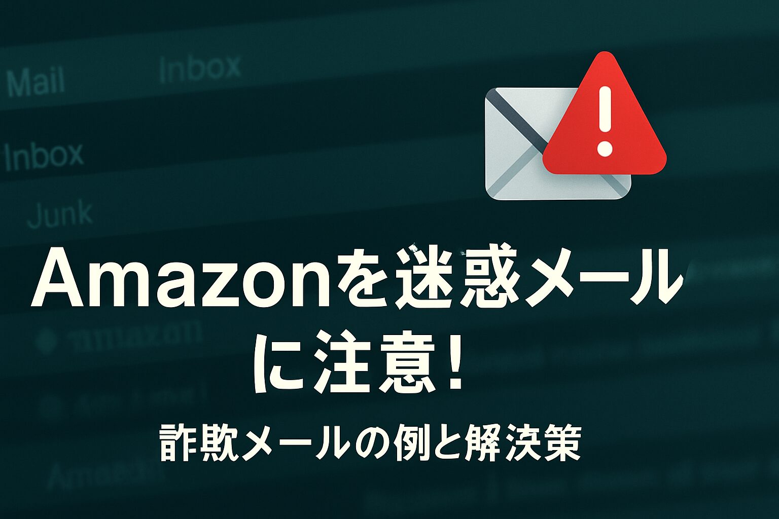 Amazonを装う迷惑メールに注意！詐欺メールの例と解決策